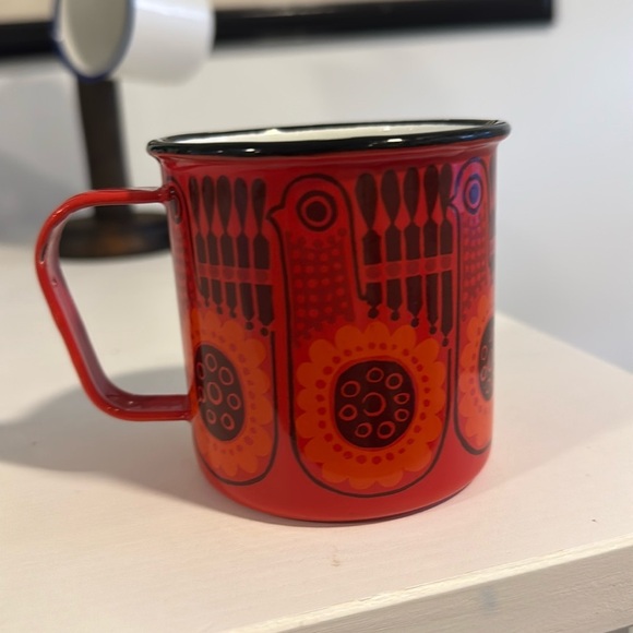 Finel Retired Lintu Bird Enamel Cup by Kaj Franck - Picture 2 of 10